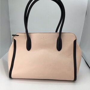 Kate Spade Caroline Queeney Tote  Pink Leather Executive Handbag